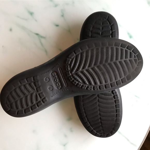 Crocs black sling back Mary Jane style shoes size 9 - Picture 2 of 5